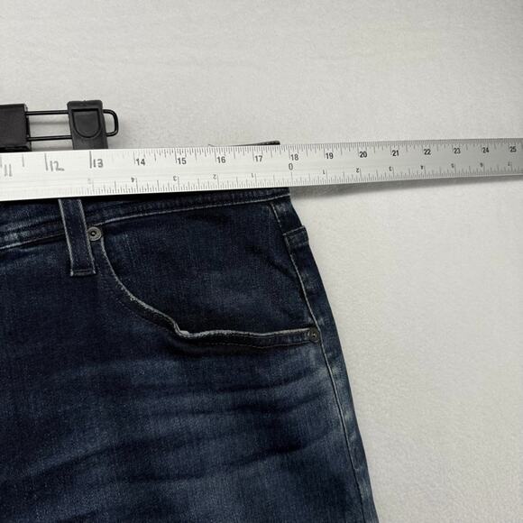 AG Adriano Goldschmied Jeans Men's 35x33 Blue Dark Wash Everett Slim Straight - Picture 3 of 11